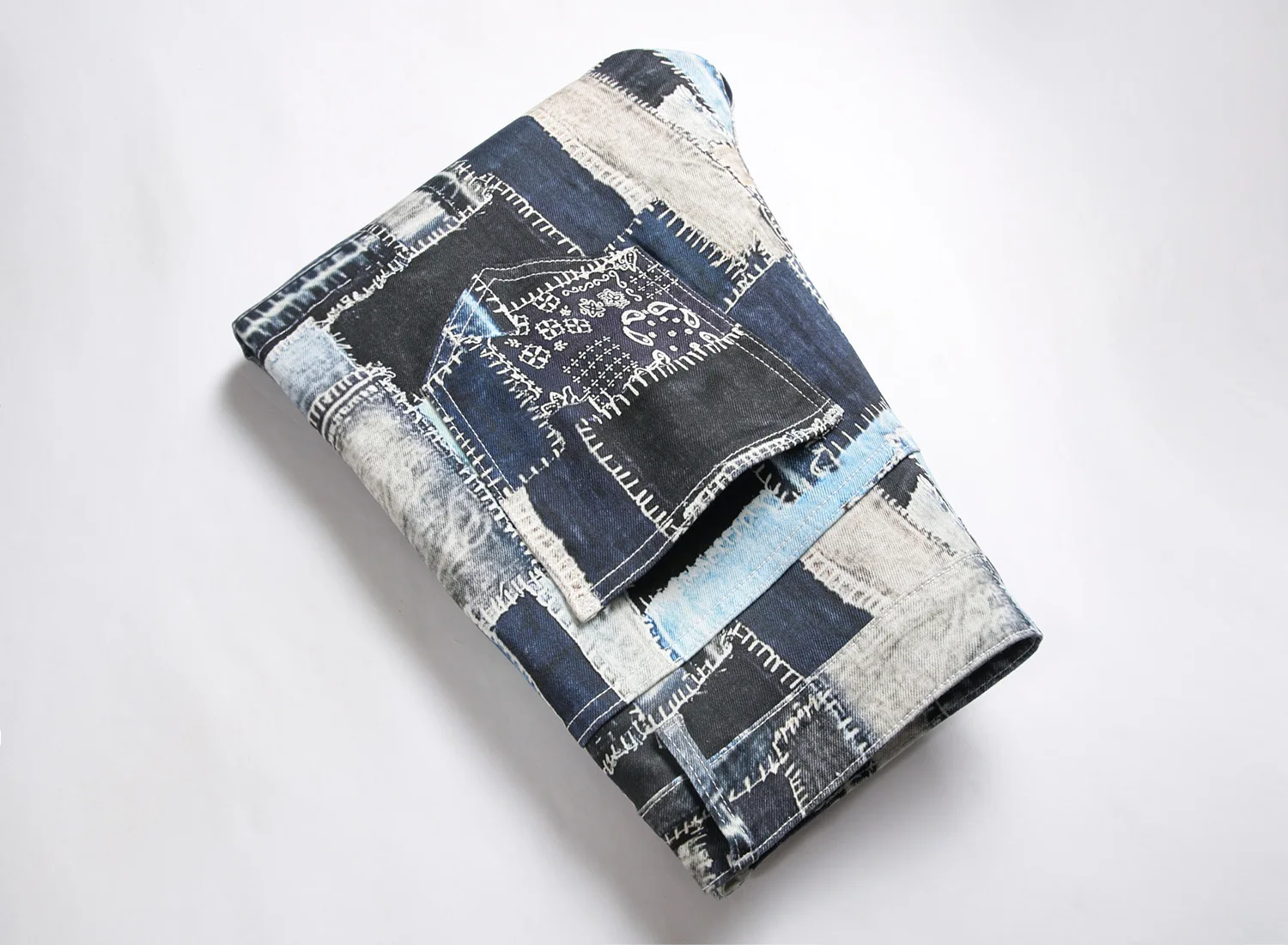 جديد 3D الطباعة الرقمية الجينز للرجال اليابانية الشارع الشهير خمر المرقعة مصمم الجينز Y2k تمتد منتصف الخصر جينز ضيق الذكور