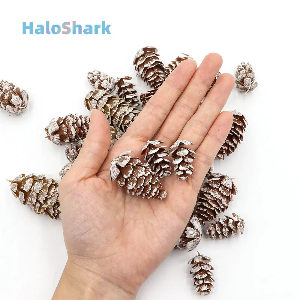 

24Pcs Artificial Plant Fake Pine Cone Decor Christmas Wreath Home Decor DIY Garland Wedding Decor Fake Plants