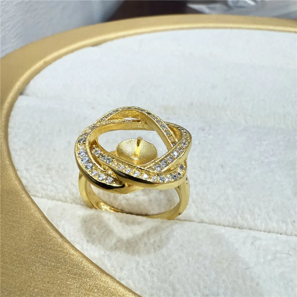 

【Регулируемая установка для колец с позолотой 18 карат】База для ювелирных изделий с жемчугом своими руками, инструмент для установки бисера для колец ручной работы, принадлежности для рукоделия