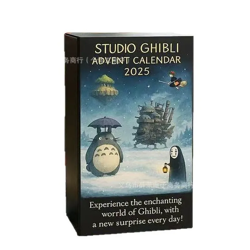 2025 New Classic Studio Ghibli Anime Christmas Advent Calendar Toy Figure Cosplay Accessories Trendy Countdown Blind Box