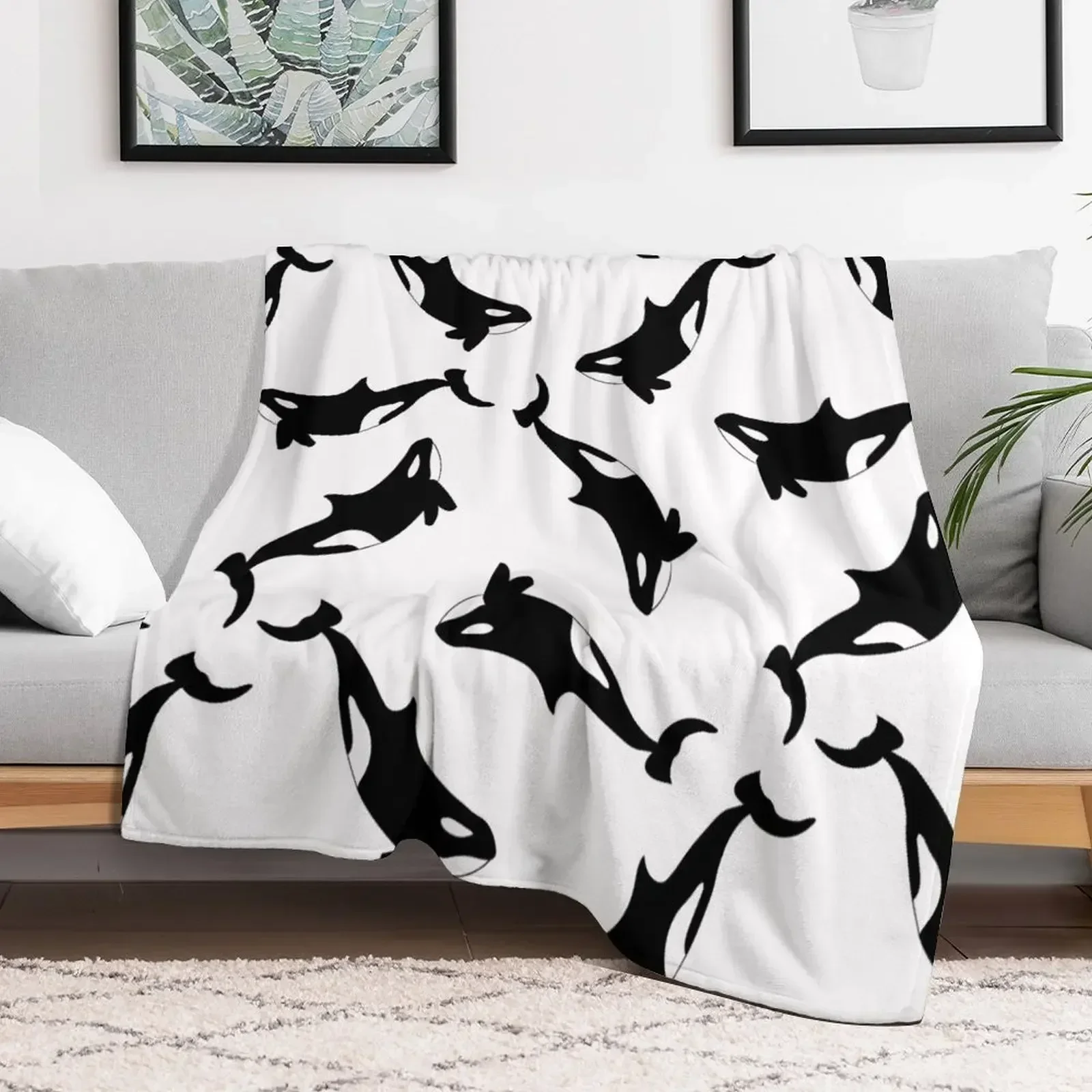 

Orca Killer Whale Throw Blanket Luxury Sleeping Bag Picnic Giant Sofa Blankets Kid'S Bed Custom Blankets