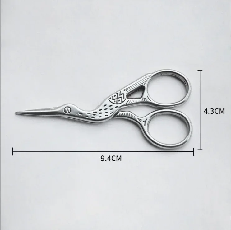 1Pcs Retro Classic Gold Stork Sewing Scissors Trimming Craft Gold Sewing Crane Tailor Handicraft Tool