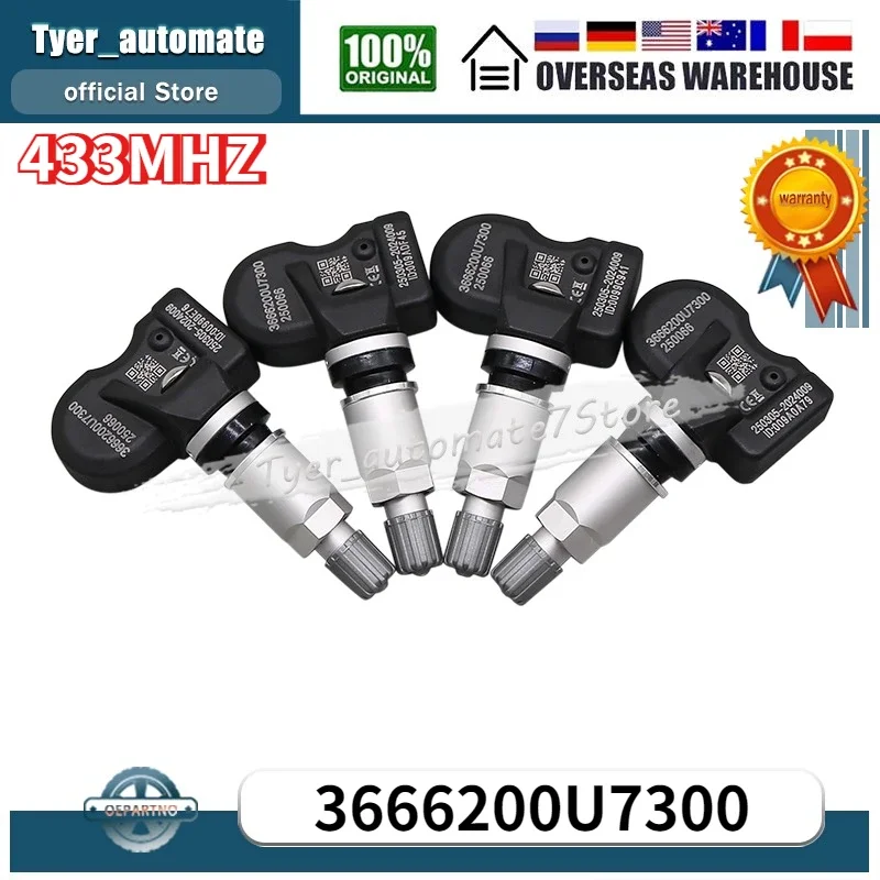

433MHZ 3666200U7300 TPMS Tire Pressure Monitoring Sensor For JAC Jiayue A5 SOL A5 X7 iC5 Geely (VF11) PHEV