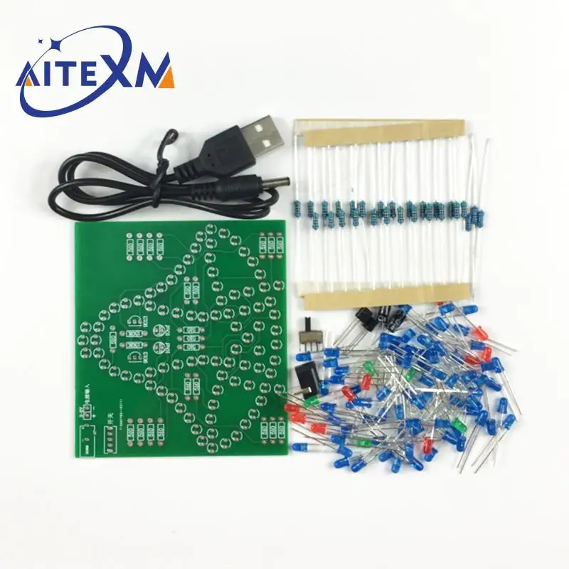 DC 3-5V DIY LED Swing Windgong Elektronische Kit Schudden Windgong Analoge School Solderen Training Plezier Lassen Suite