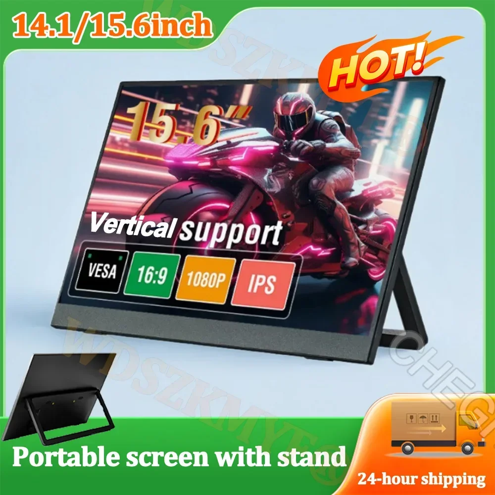 

Портативная FHD 1080P 16:9 IPS-панель 14 дюймов/15,6 дюйма, дополнительный компьютерный монитор Type-C HDMI для ноутбука Xbox Switch