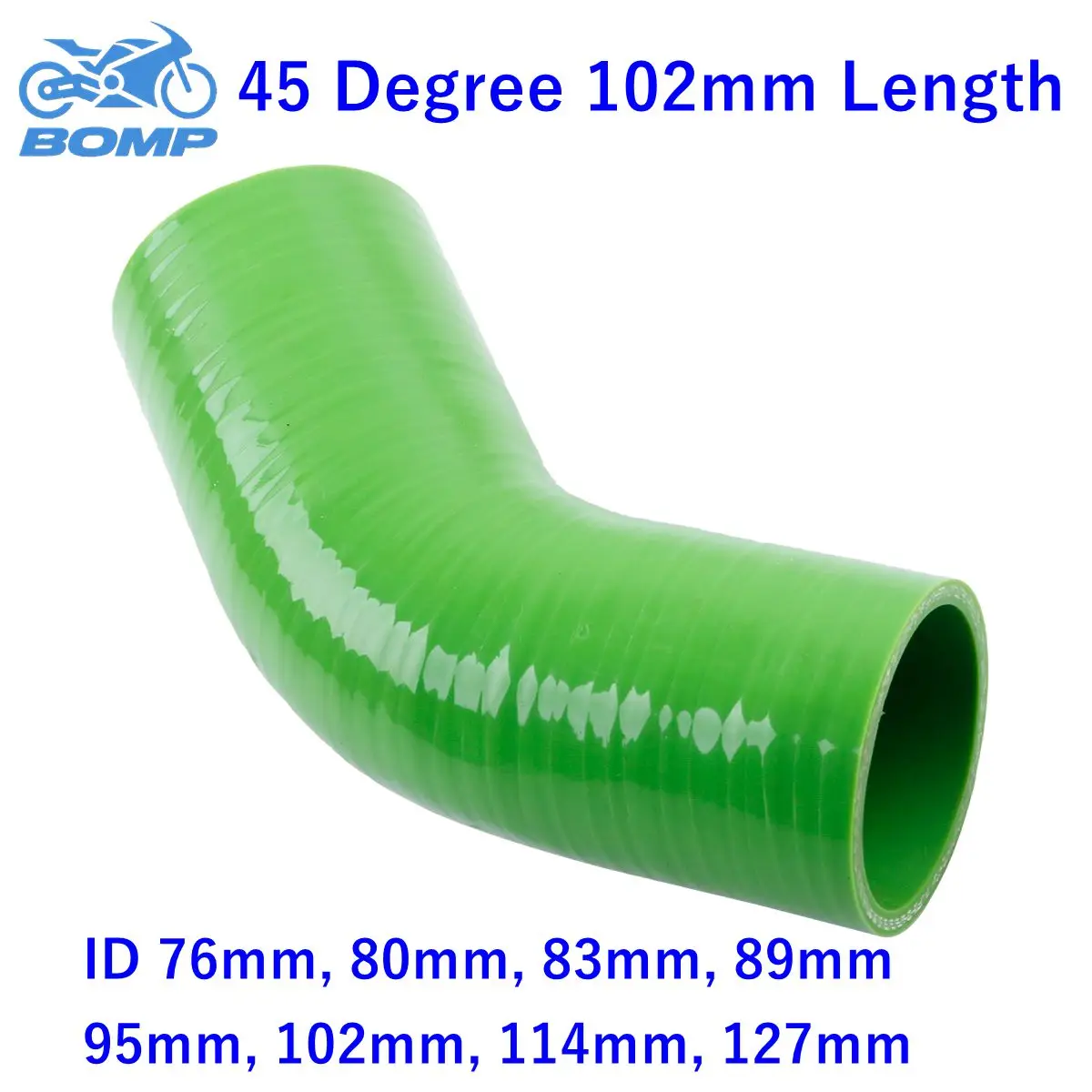 

Green 45 Degree Elbow General Silicone Hose Coolant Intercooler Tube Pipe ID 76mm 80mm 83mm 89mm 95mm 102mm 114mm 3 Or 4-Ply