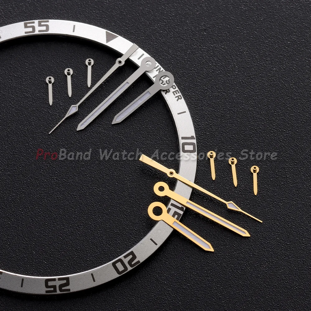 VK63 Watch Hands Gold Silver for Seiko Quartz Movement Speedmaster Green Luminous Watches Parts Pointer Needle Mod Accessories