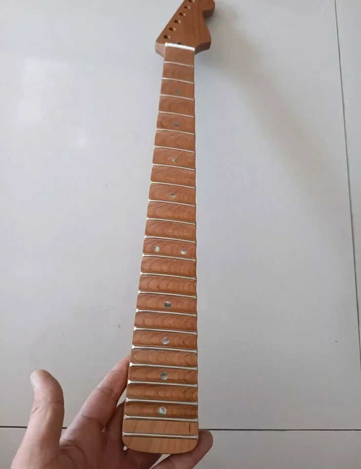 Roasted maple electric guitar neck 22 fret full scalloped fretboard