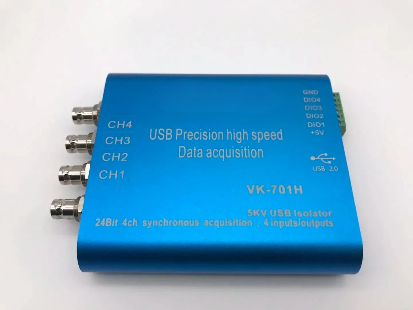 VK701H 24 Bit Isolated USB Data Acquisition Card with IEPE Precise 400K Sampling