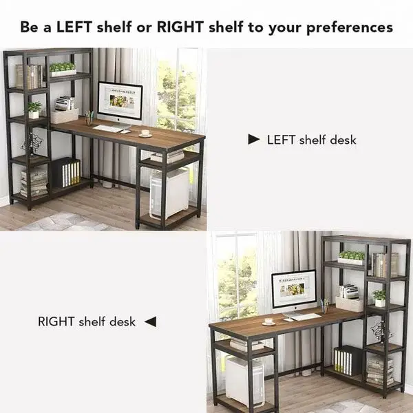 Antique oak grain metal computer game table with locker home living room student writing retro furniture desk