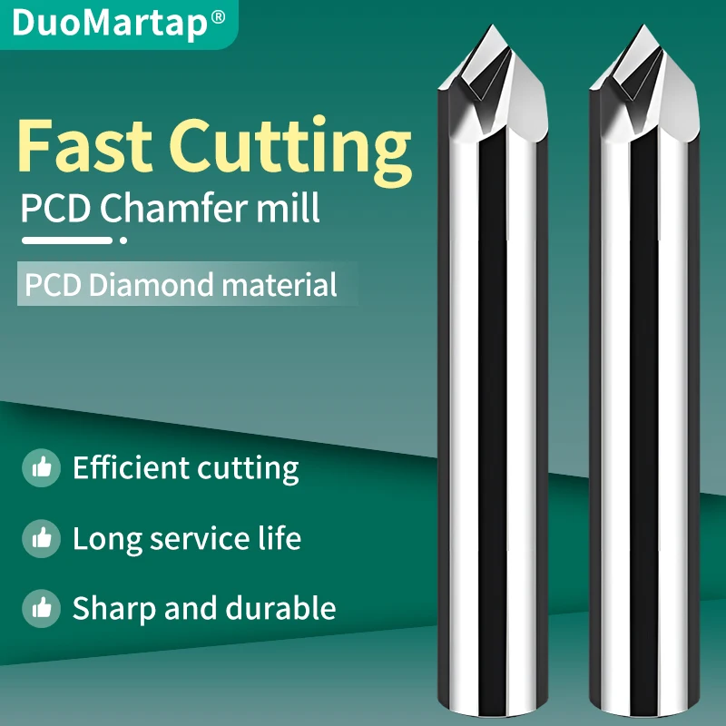 

DUO MARTAP PCD 90 ° chamfered diamond high beam mirror special end mill CNC machining milling cutter