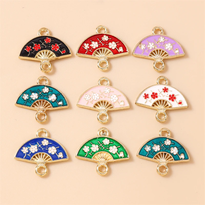 10 Stück niedliche, bunte Emaille-Blumen-Verbindungsstücke für die Schmuckherstellung, Armbänder, Halsketten, Ohrringe, DIY-Handarbeitszubehör – Detail 9