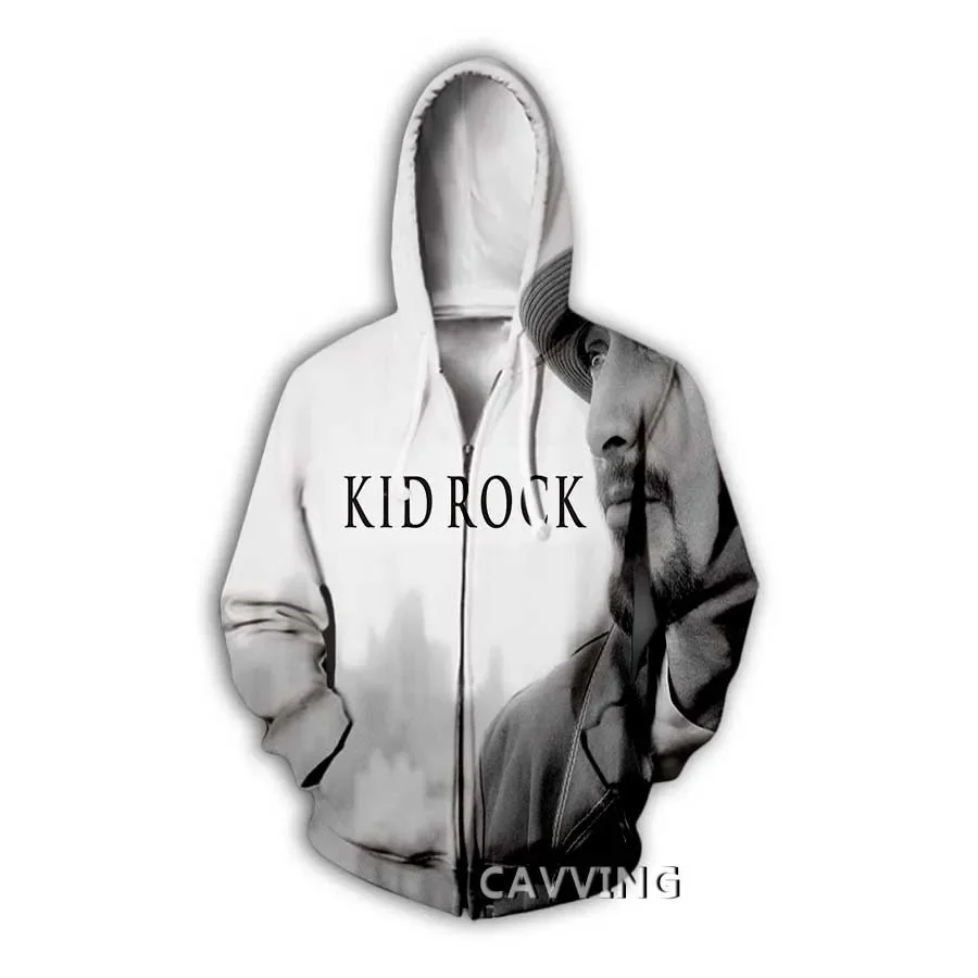 New Fashion 3D Print  KID ROCK   Zipper Hoodies Zip Up Hooded Sweatshirts Harajuku Hoodies Hip Hop Sweatshirts  AR1