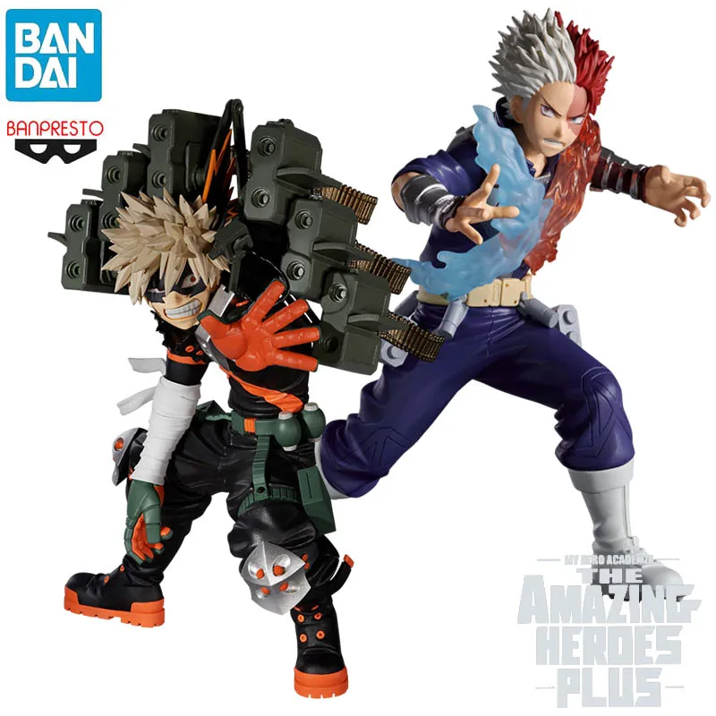 BANPRESTO My Hero Academia THE AMAZING HEROES PLUS KATSUKI BAKUGO Ⅱ SHOTO TODOROKI Ⅱ PVC Anime Action Figures Model Toy