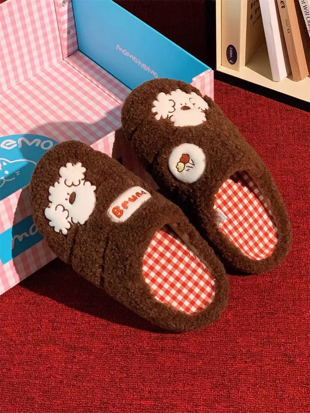 

Unisex Home Slippers 2025 Autumn Winter Cute Fuzzy Slippers Man Women Indoor Household Insole Soft Cotton Warm Slippers
