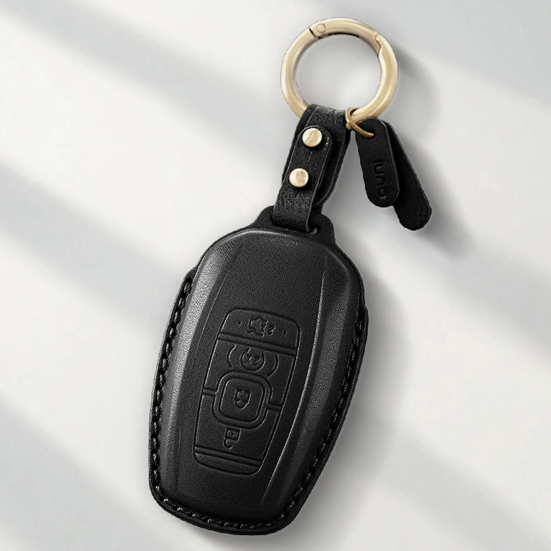 Genuine Leather Protector For Lincoln Continental MKC MKZ MKX Navigator Z Nautilus Aviator Corsair Key Case Cover Fob