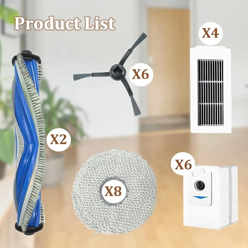 Аксессуары для Ecovacs Deebot X5 Omni X5 Pro, сумка для пылесоса, тряпки для чистки, сменные аксессуары для основной щетки