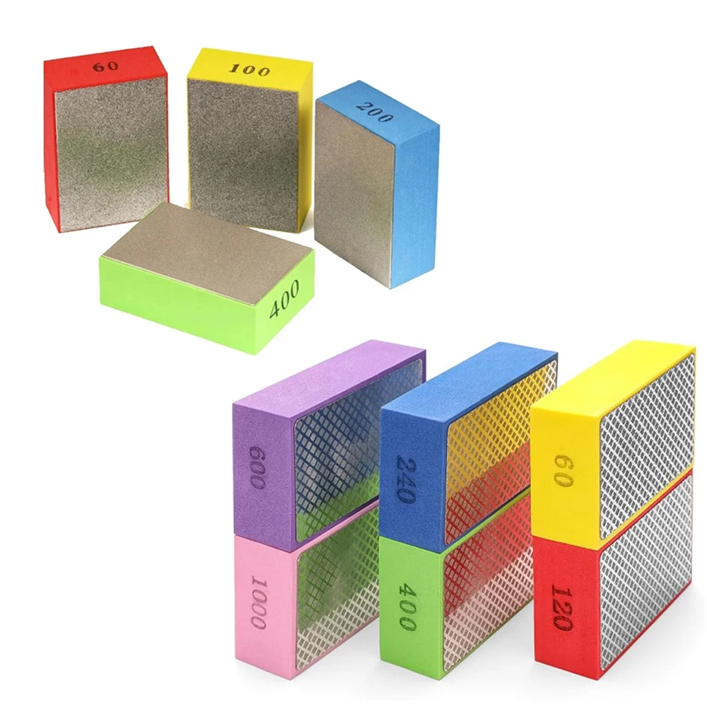 1-10 Stück Diamant-Handpolierpads Fliesen-Glas-Schleifblock Stein-Marmor-Keramik-Schleifscheibe Polierwerkzeuge