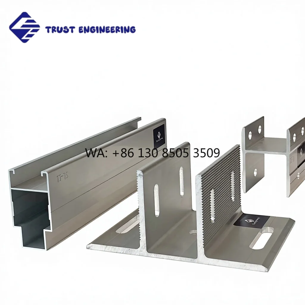 China Supplier Solar Panel Mounting Rails and Aluminum Solar Rail for Solar Pv Panels Mounting Brackets