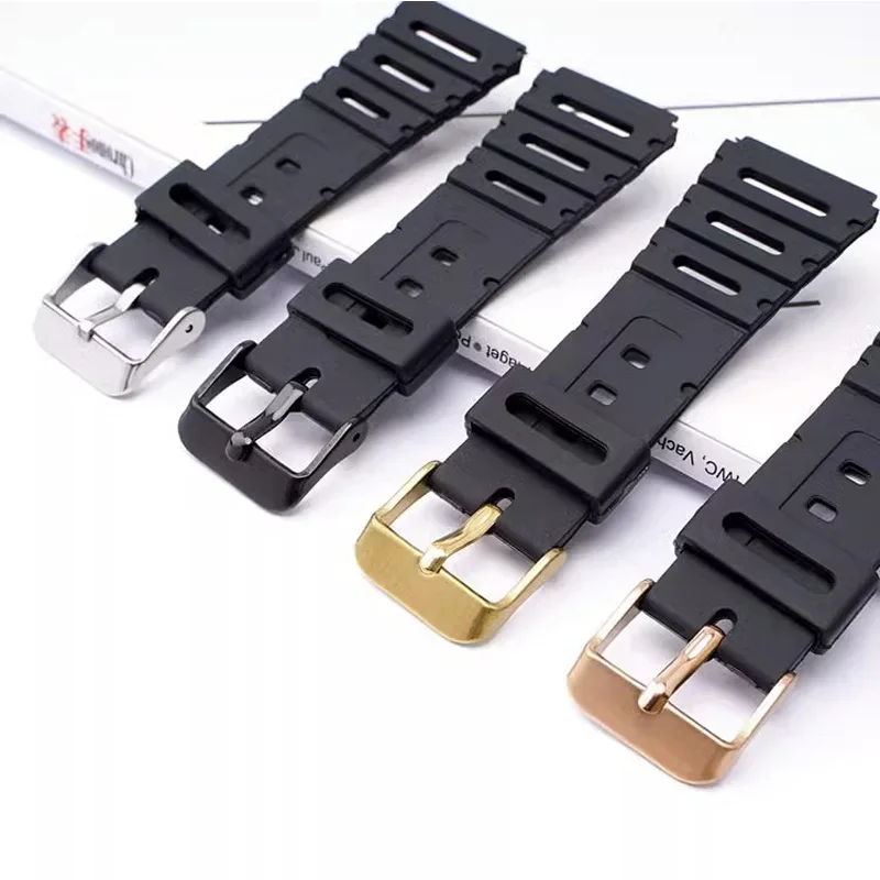 Watch band for Casio straps watch accessorise CA-53W CA-61W FT-100W W-520U W-720G tpu soft watchband 20mm Wristband Belt FT100W