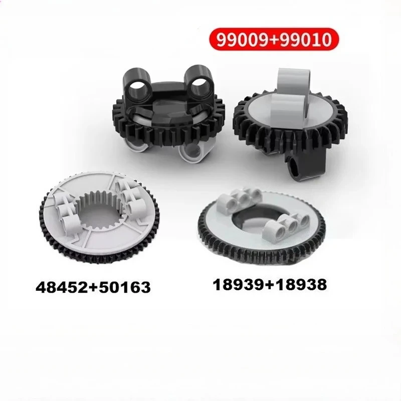 28/60 Teeth Gears Rotary Turntable 24 Teeth Small Bottom Top Building Blocks Technical Bricks Parts For 99009 99010 50163 4845
