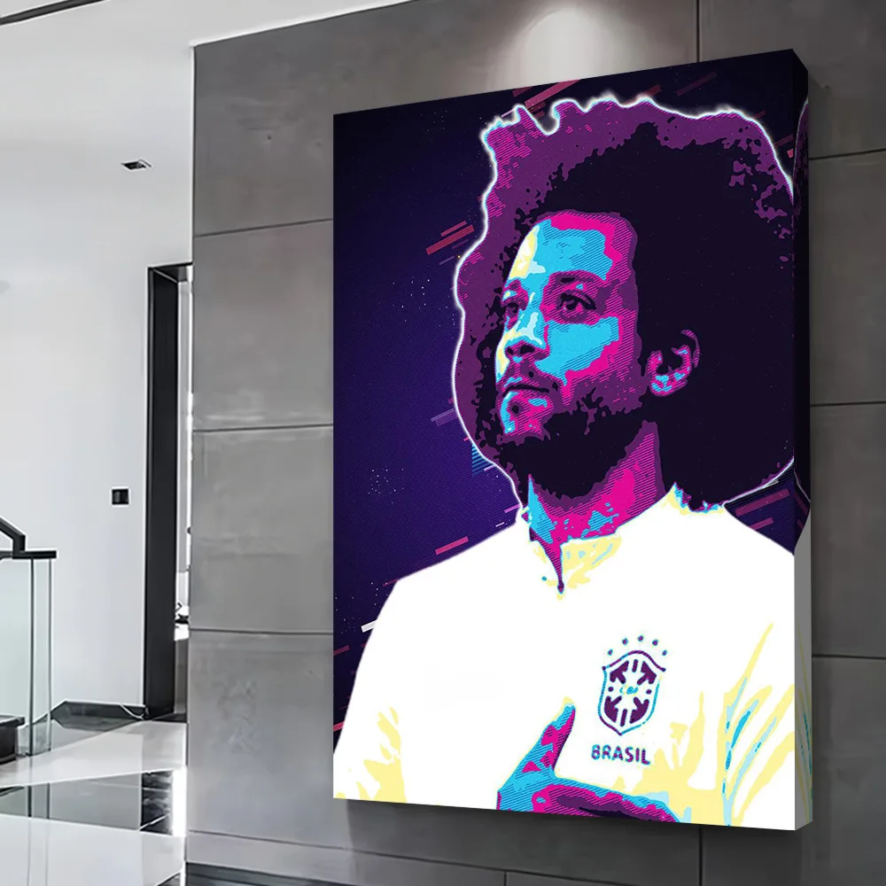 Marcelino Brazil Soccer Player Printing Poster Customizable Pictures Wall Art Canvas Painting for Home Decoration Ornaments Room