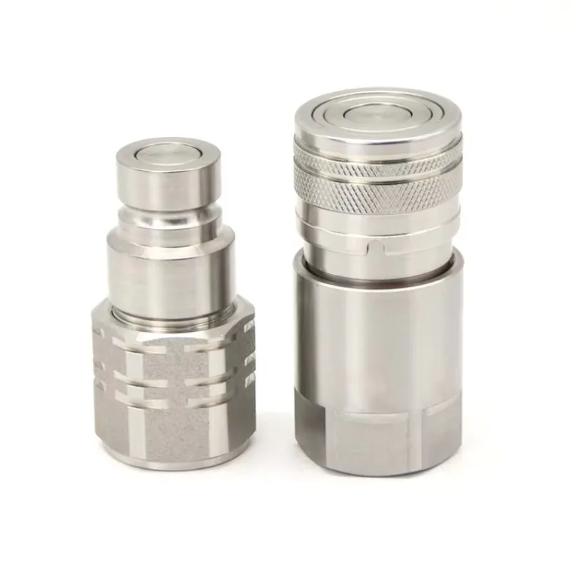 NPT3/4 Flat Face Quick Connector Stainless Steel American Type for Air Oil Hydraulic Hose-Quick Coupler