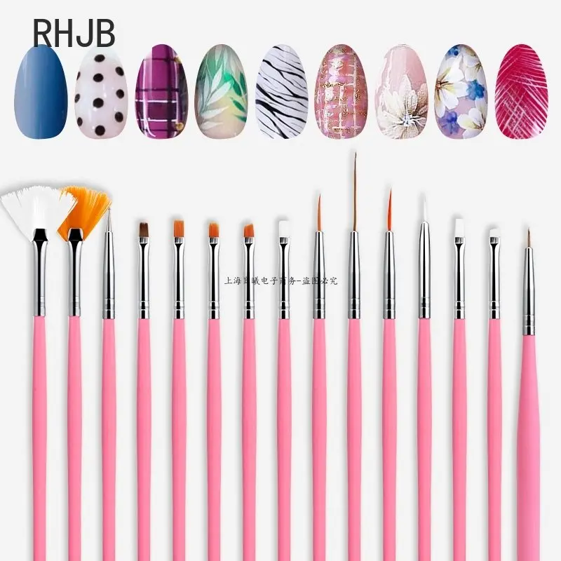 New 2023 Multiple nail art nail brush Design Tip Drawing Carving Dotting Nail Pen Builder Flat Liner Acrylic Gel Polish Manicure