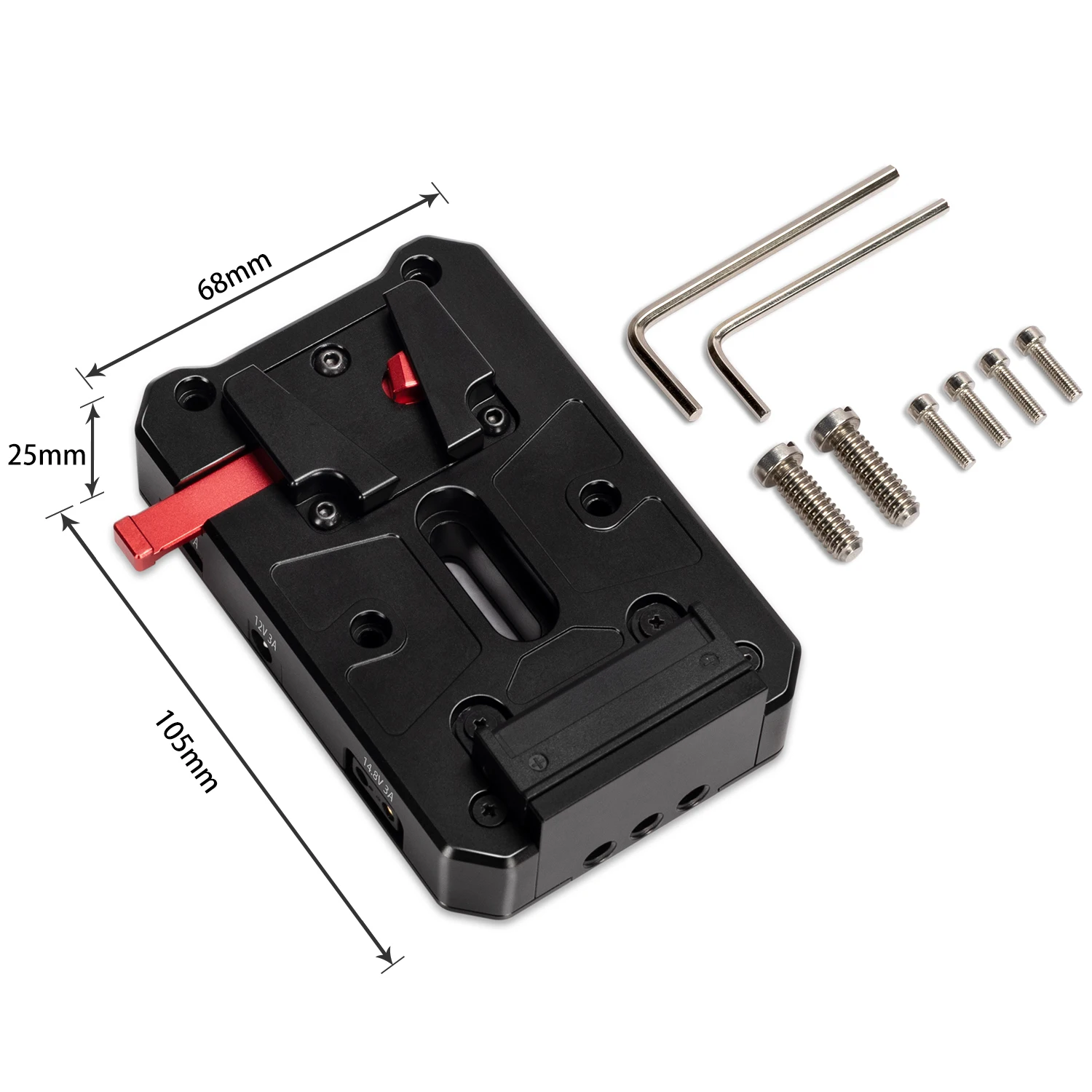 CaTeFo V mount Battery Plate V Lock Power Adaptor with Type C Fast Charge Input and USB PD QC output for Sony Canon DSLR Camera