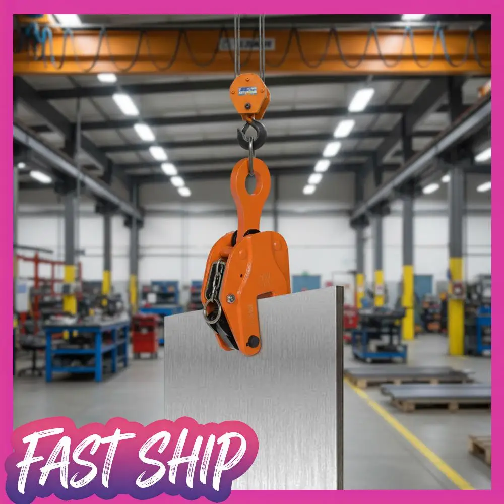 

Vertical Lifters Alloy Plate Tongs Wear Resist Locking Plate Lifting Clips Anti-Slip for Industry Crane Home Business