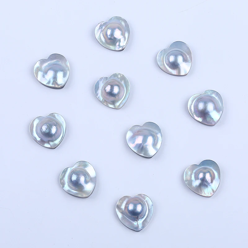 

Natural 20-22mm Heart Shape Mabe Pearl Bead Baroque Loose Seawater Mabe Shell Pearl Beads for DIY Jewelry Making