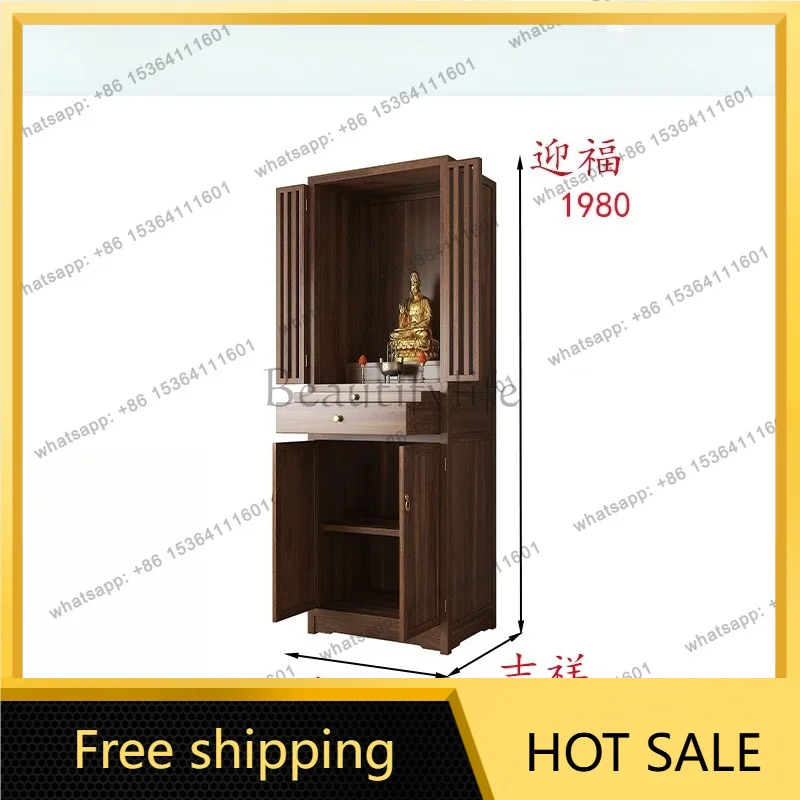PG  Buddha Shrine Buddha Shrine Buddha Cabinet New Chinese Style Altar Shrine Cabinet Worship Table Altar