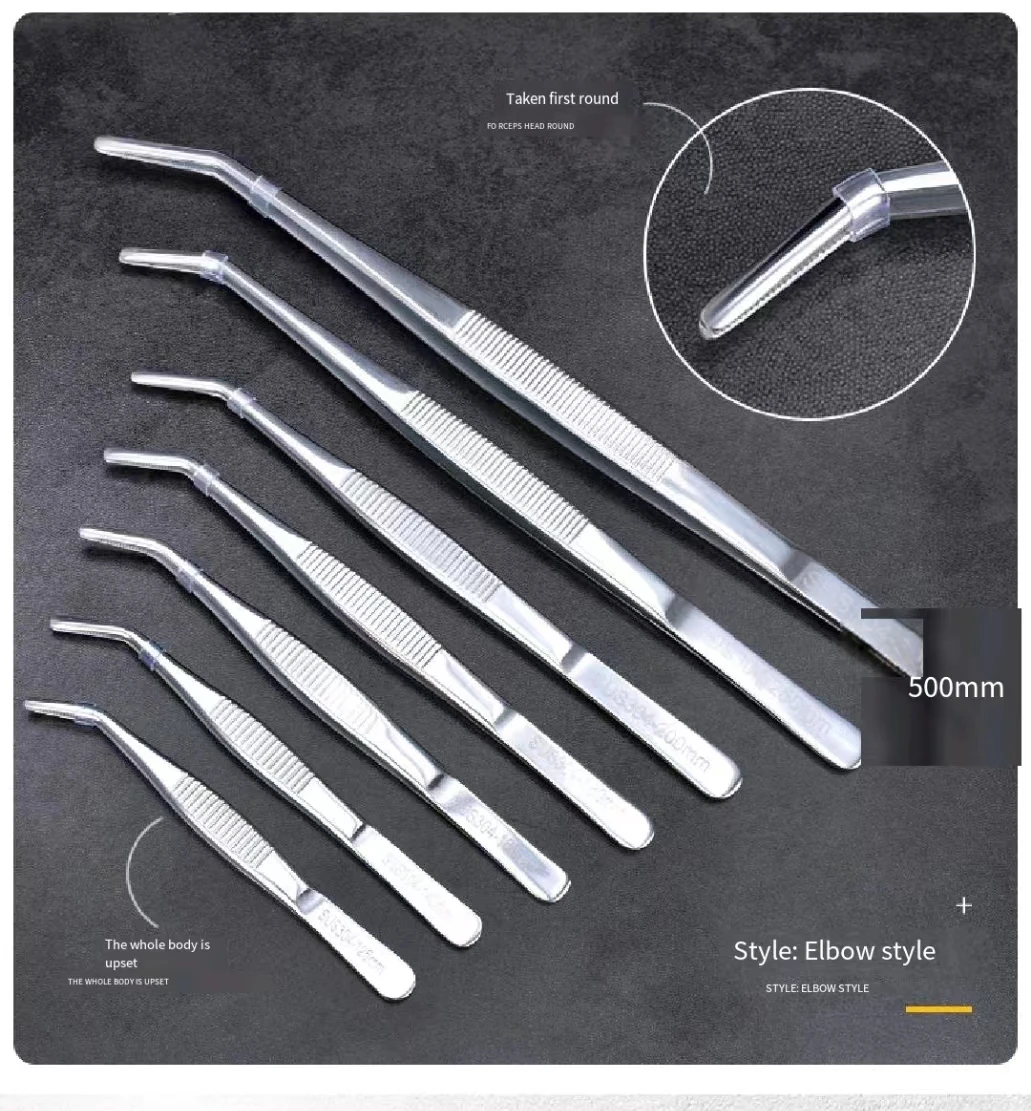 

304 stainless steel extension thickening tweezers 12.5 mm-30 mm anti iodine V gardening landscape clamp