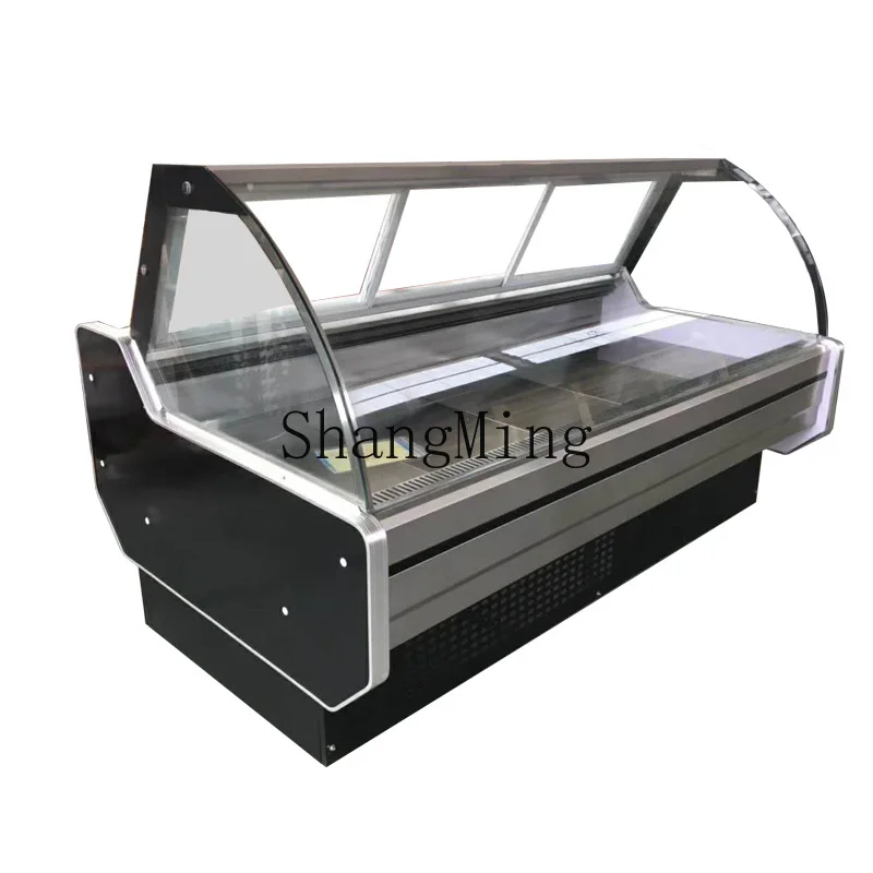 

ZYY Commercial Display Cabinet Chicken Sushi Refrigerated Fresh Freezer Stainless Steel