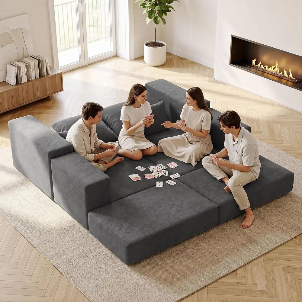Cloud ular Sectional Soa, Comy BonelCouch or Living Room, ern L-Shaped Couch with Reversible Chaise, Customizable Sleeper Soa Be