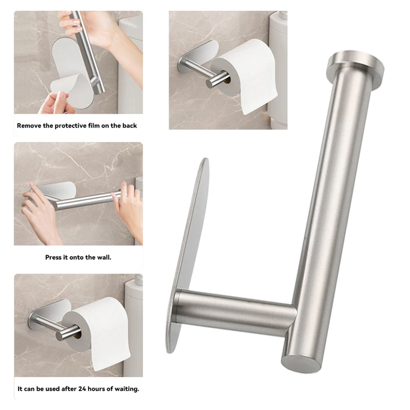 

1PCS Toilet Paper Rack Bathroom Paper Towel Holder Adhesive Absorbent Paper Dispenser WC Kitchen Hardware Storage Accessories