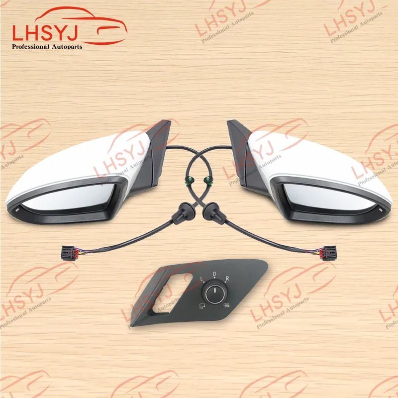 

OEM Auto Fold Mirror 1 Pair Side Rearview Mirror Electric Folding Side Mirror With Glasses Cover Switch For VW Golf MK7 7.5