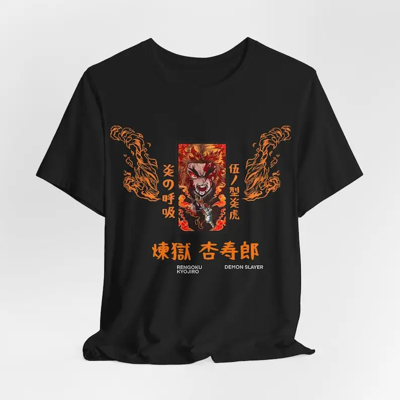 

Rengoku Shirt | Demon Slayer Graphic Tee | Limited Edition Rengoku Shirt | Handcrafted Anime Apparel