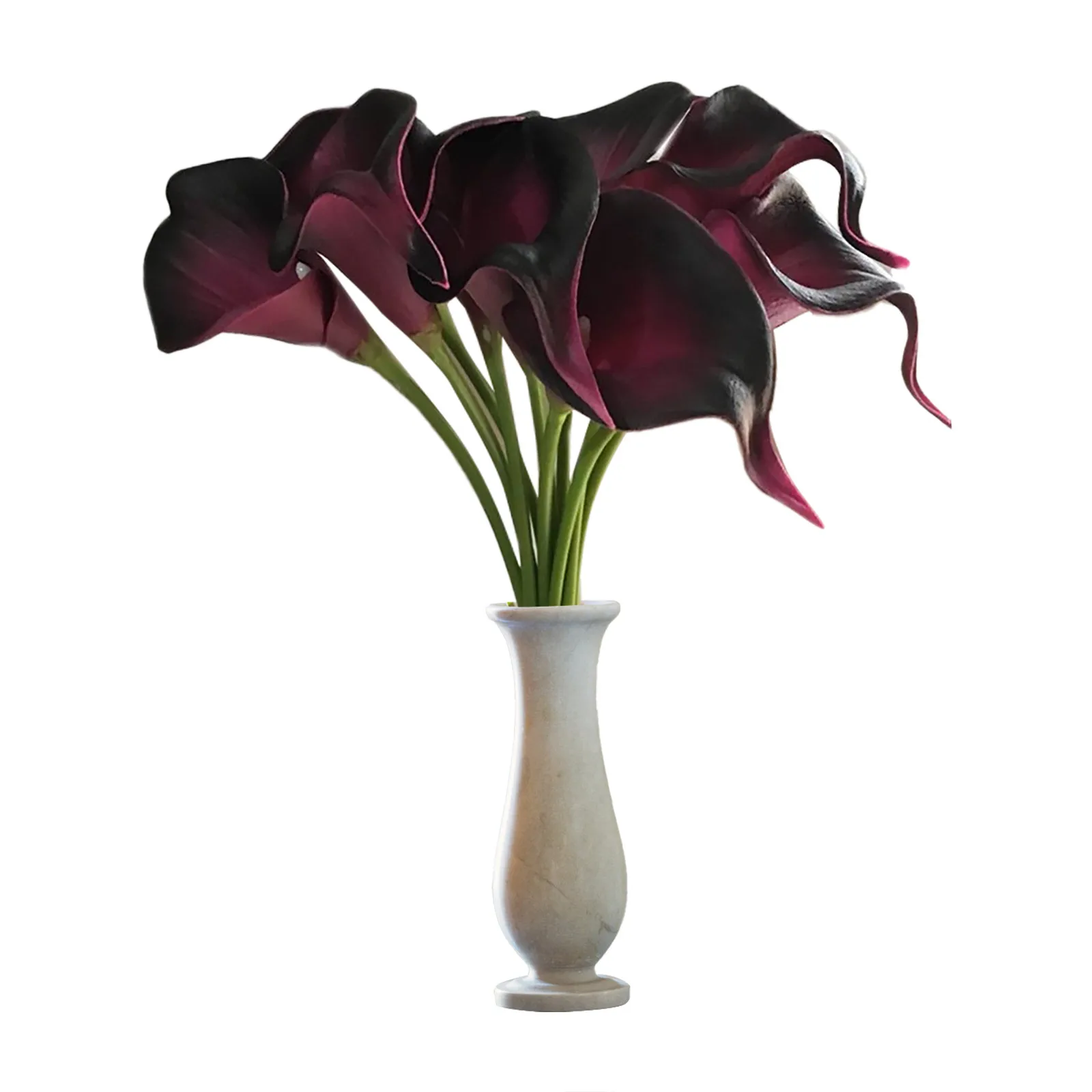 Real Touch PU Künstliche Calla-Lilien, Kunstblumen Calla-Lilien, Hochzeitsvasen-Arrangement, Dekoration für Zuhause und Büro, Muttertag – Detail 2