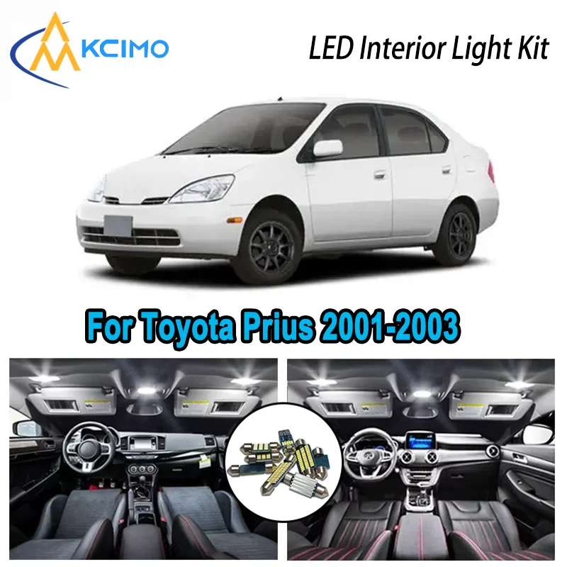 

Premium Bright LED Interior Light Kit for Toyota Prius 2001-2003 2002 Dome Map Trunk Car Lamps with Canbus No Error