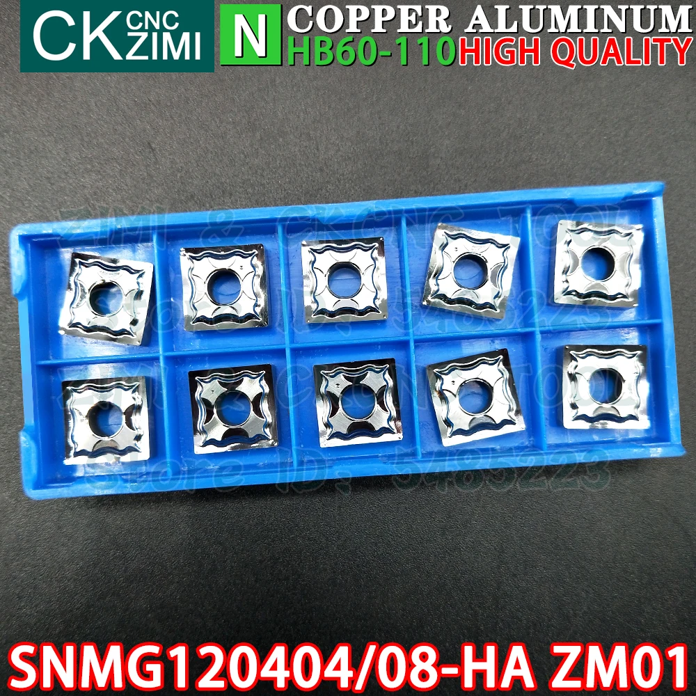 Imagem -02 - Inserções de Metal Duro Inserções de Torneamento Ferramentas Snmg1204 Snmg 1204 Cnc Cortador Mecânico Torno de Metal Ferramentas de Corte para Alumínio Snmg120404-ha Zm01 Snmg120408-ha Zm01