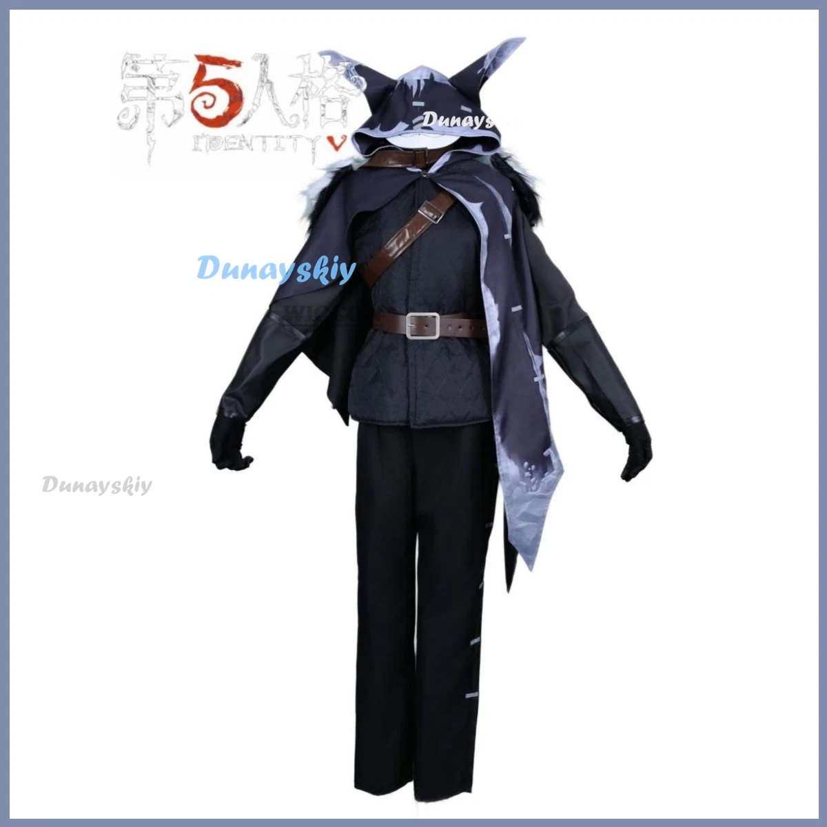 Anime Game Identity V Night Watch Ithaqua Cosplay Costume Hunters Wig Hooded Cloak Cape Uniform Man Halloween Carnival Suit