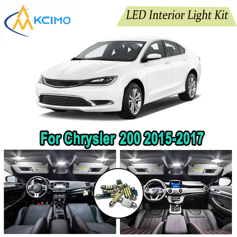 

Canbus LED Kit Interior Light Bulbs For Chrysler 200 2015-2017，Door Lights Super Bright Light Set Easy Install