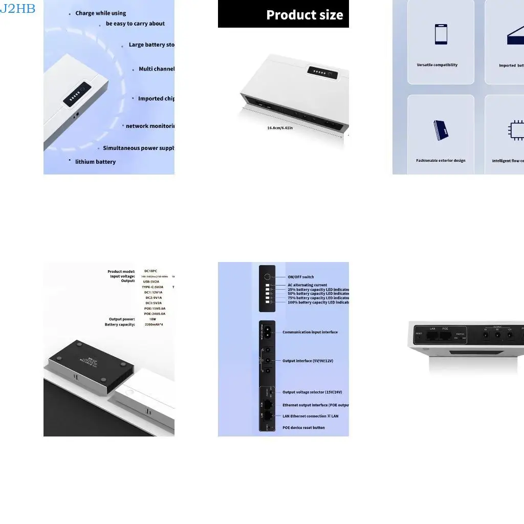 

J2HB Small Size 8800mAh Power Sources Accessory for Consistent Device Performances