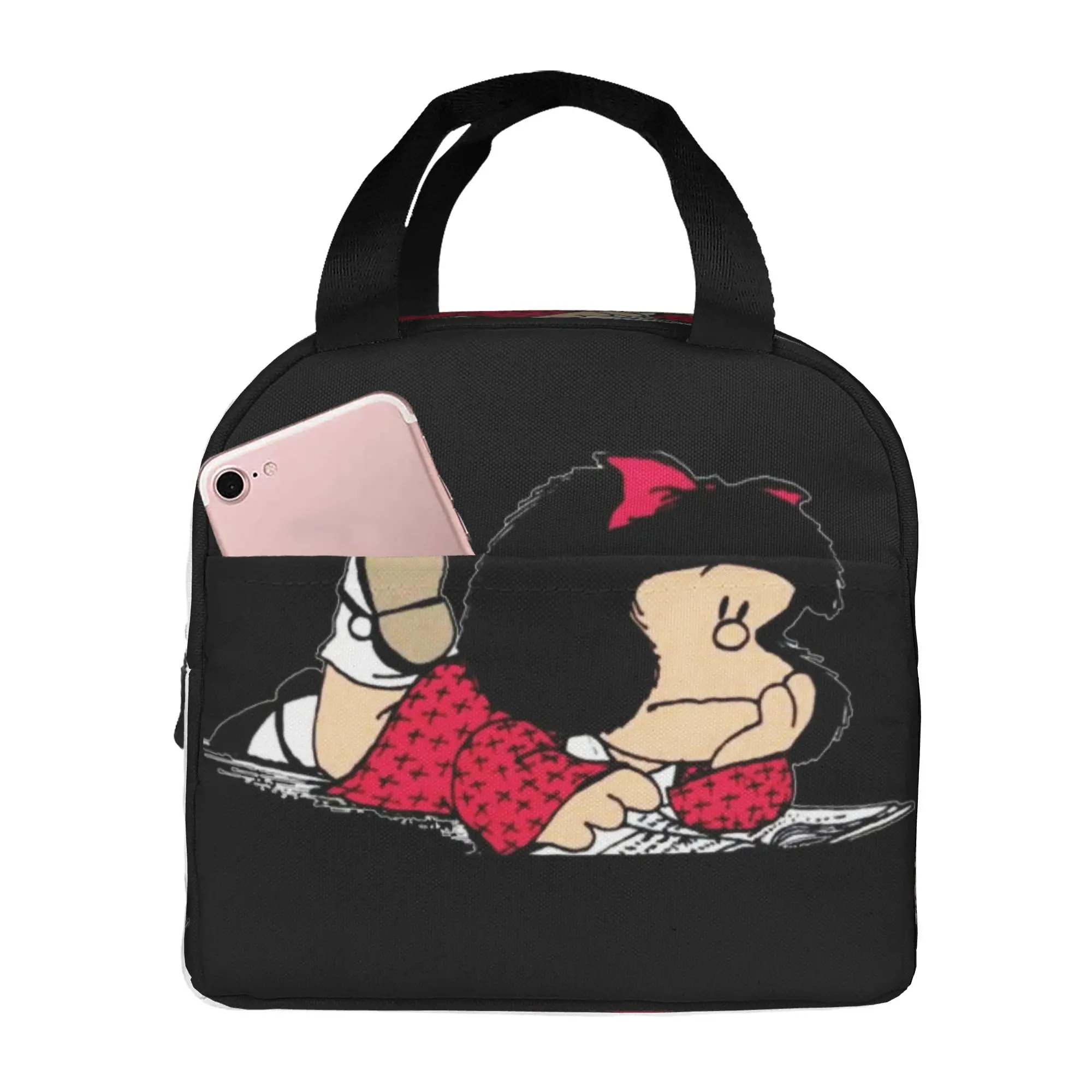 m-mafaldas-lancheira-portatil-feminina-impermeavel-com-desenho-argentino-quino-comic-bolsa-termica-isolada-para-alimentos-escolar