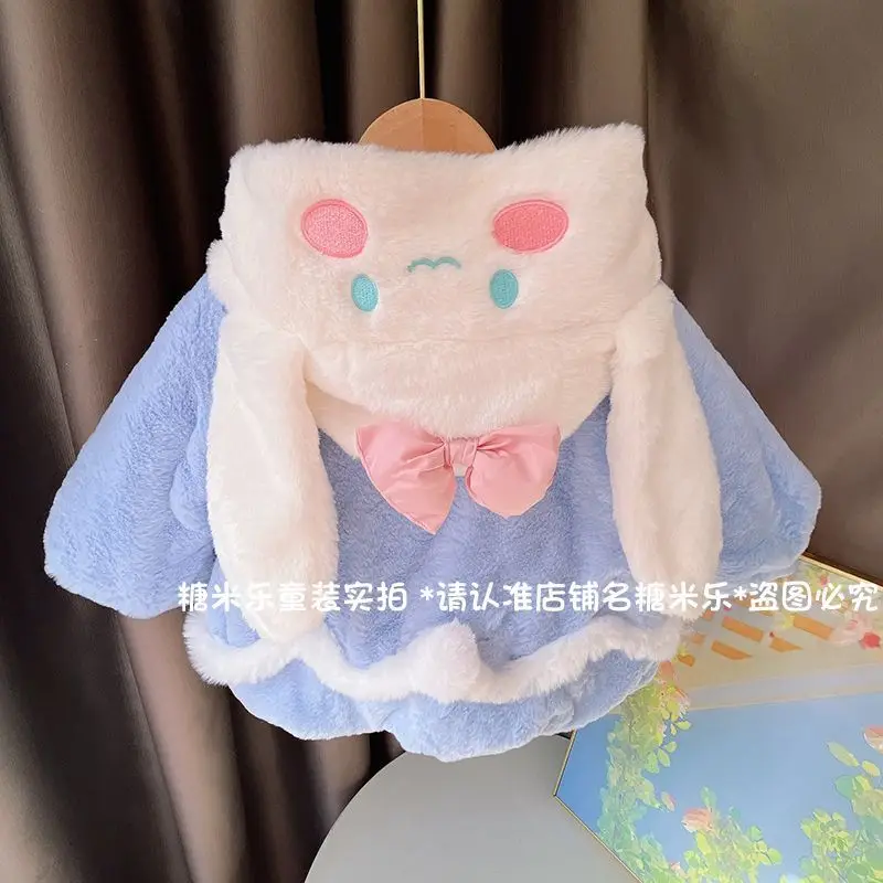 

Cinnamoroll Anime Kawaii Sanrio Long Sleeve Thickened Clothes Coat Autumn Winter Cute Jacket Lovely Doll Gifts for Girls
