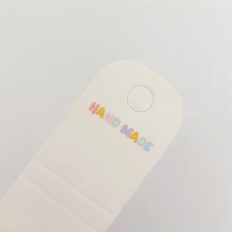 50Pcs Half Folded Cardboard Hair Rope Display Card Hanging Tag Labels Hair Accessories Packaging Card For DIY Supplies