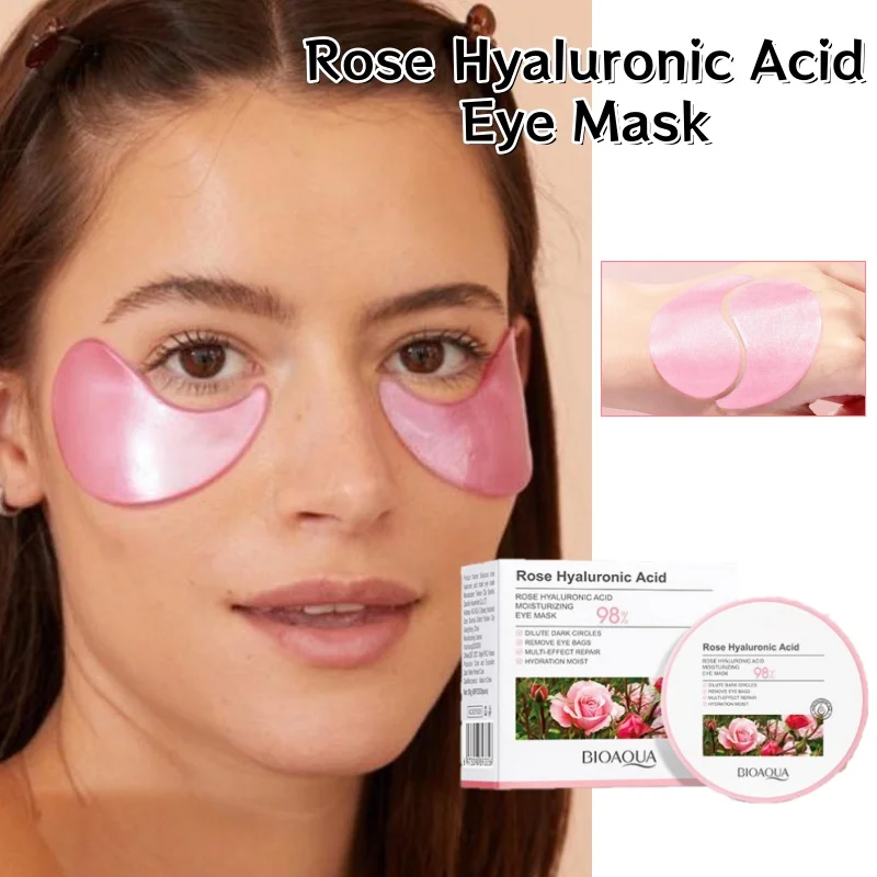 

30 пар патчей для глаз с гиалуроновой кислотой и экстрактом розы: увлажняющие, укрепляющие, питательные, для ухода за кожей вокруг глаз, горячая новинка