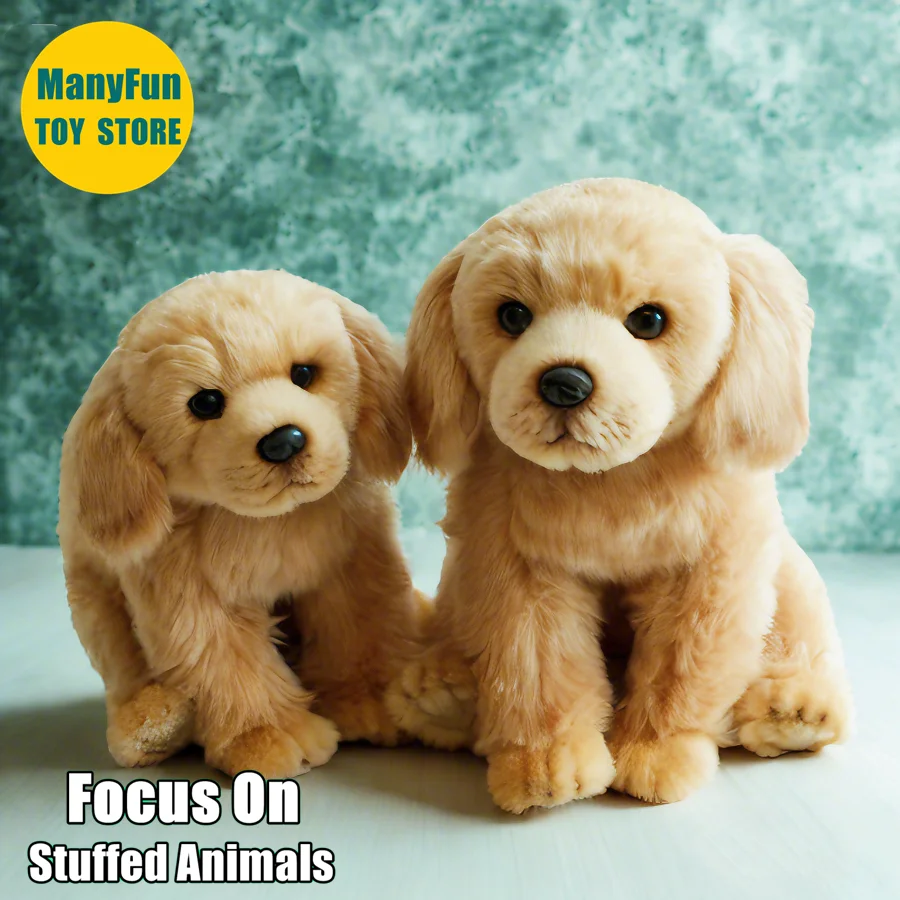 Labrador Retriever Plush Animal Lifelike Labrador Stuffed Toy Realistic Golden Retriever Plushie Sheepdog Simulation Doll
