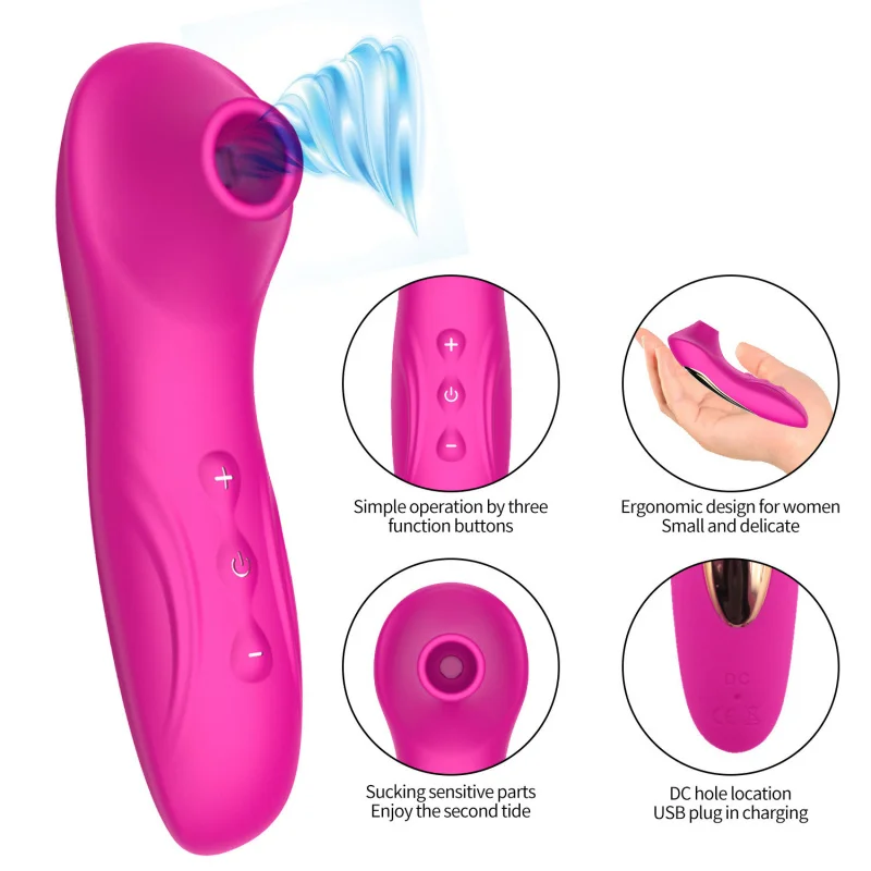 Rose Suction Device Honey Bean Instant Climax Teasing Clitoral Stimulation Vibrator Female Masturbator Couple Sex Toys view 4